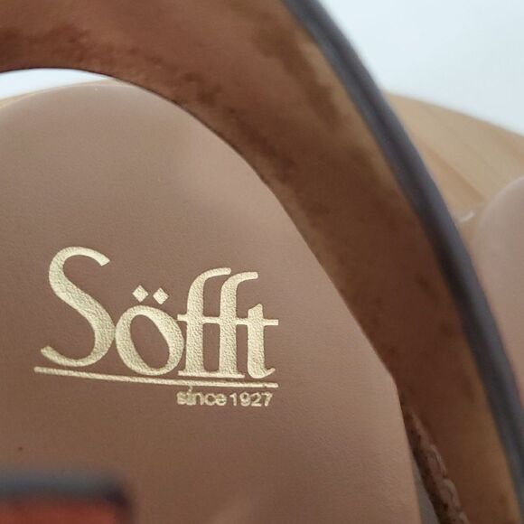 Sofft Fairbrook Women's Suede Sandals Sunset Orange Size 9 - Picture 2 of 8